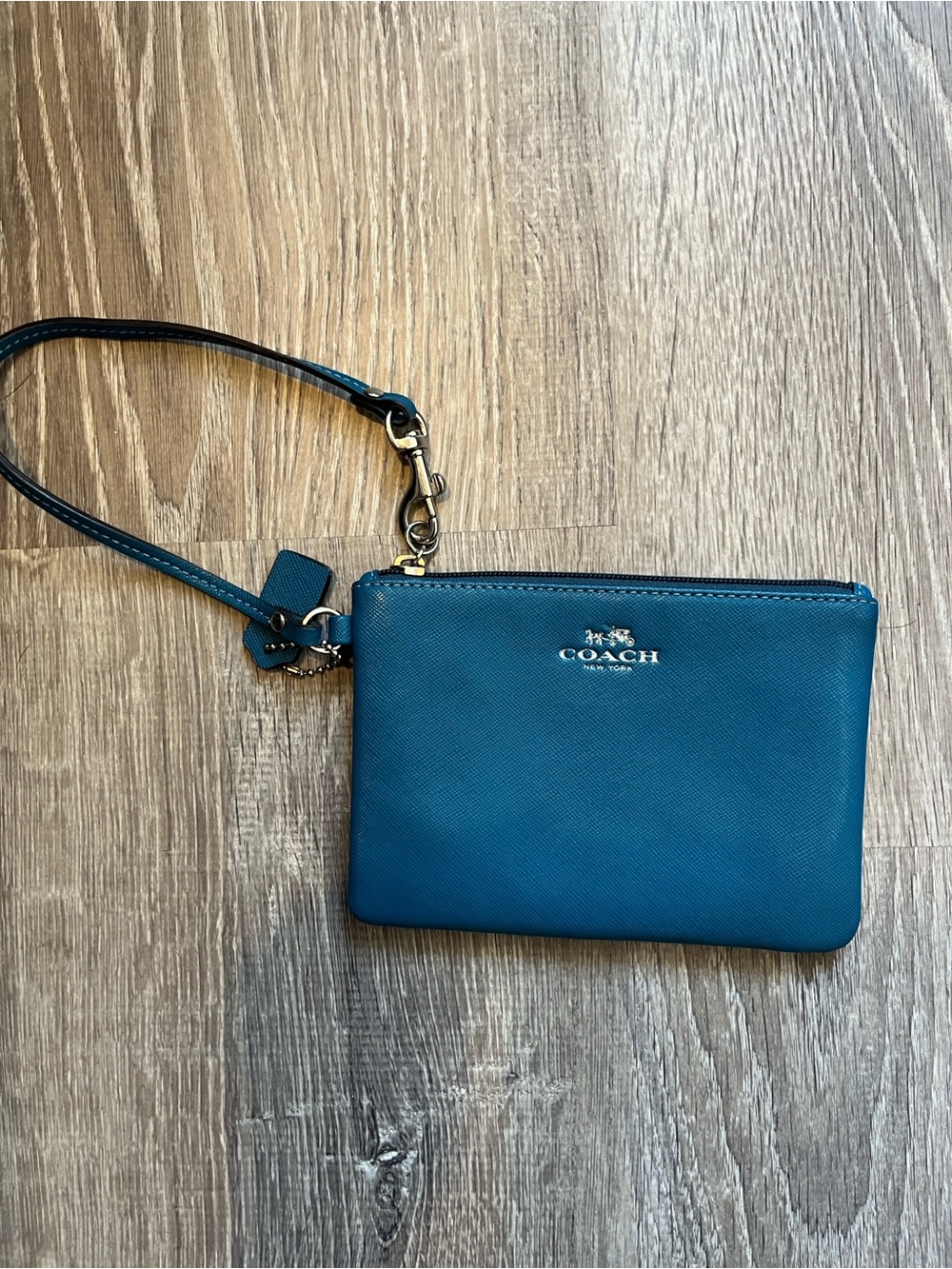Coach Mini Crossbody Wristlet in Teal